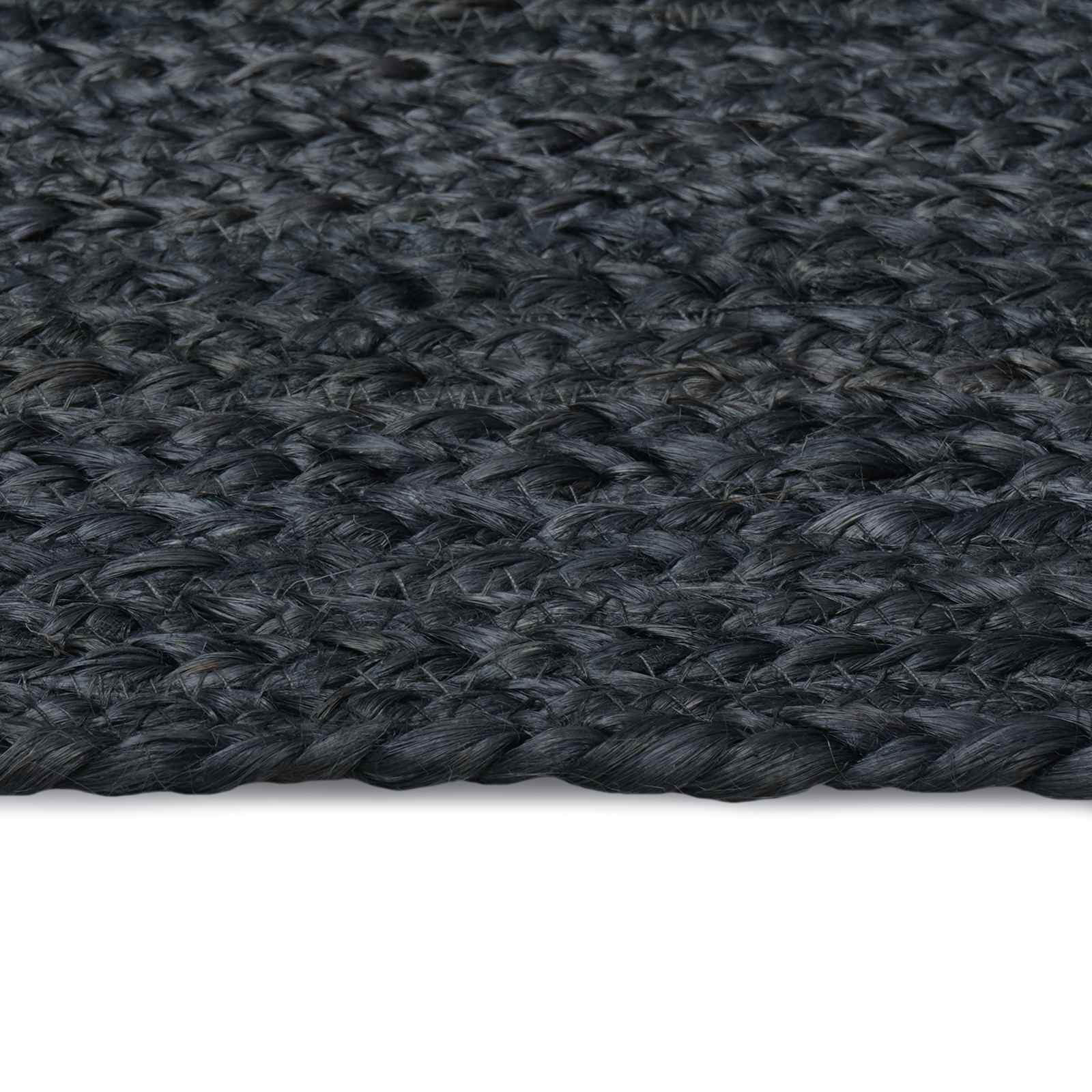 Területszőnyegek négyszögletes sötétszürke 120 x 120 cm juta
