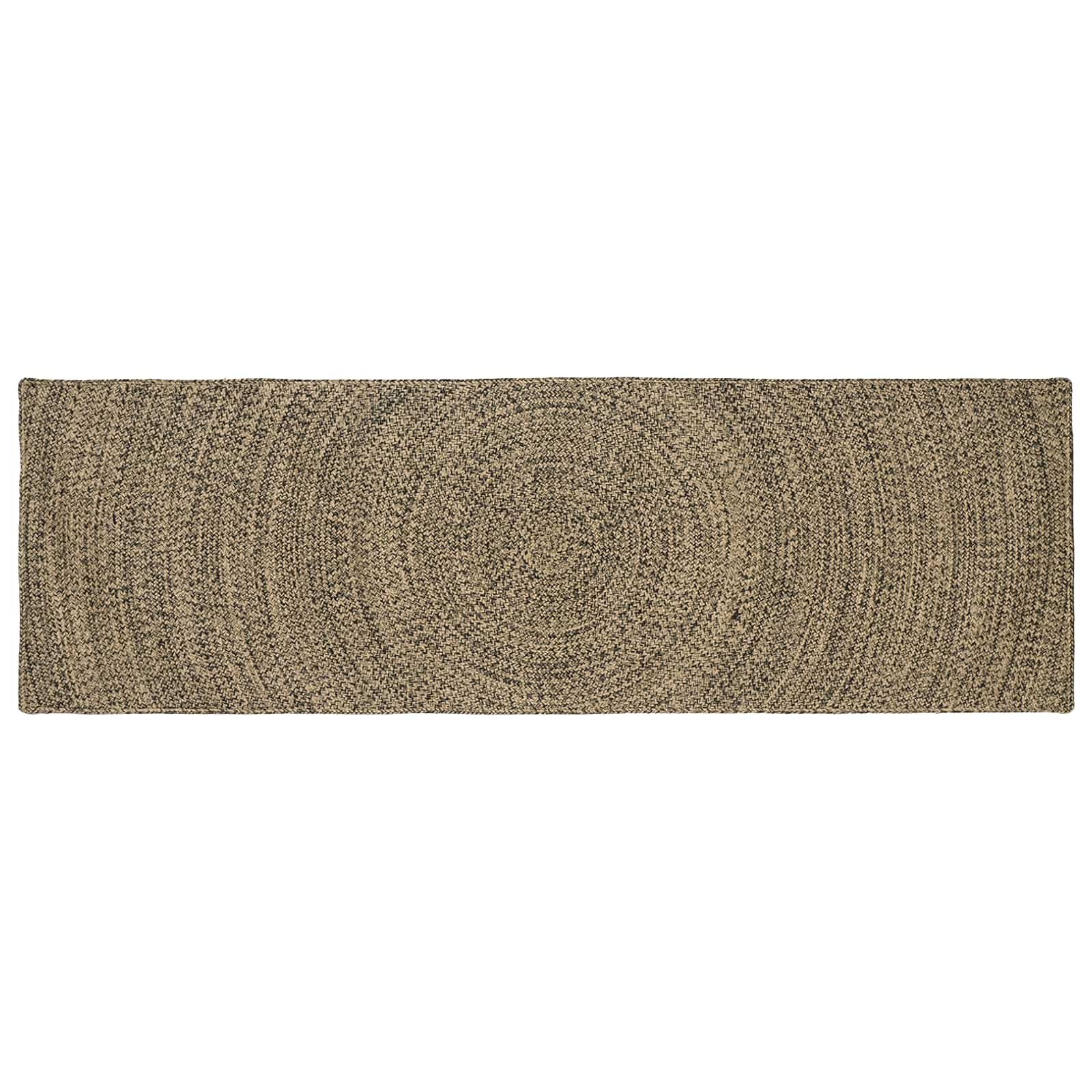 Területszőnyegek természetes és fekete 80 x 300 cm juta