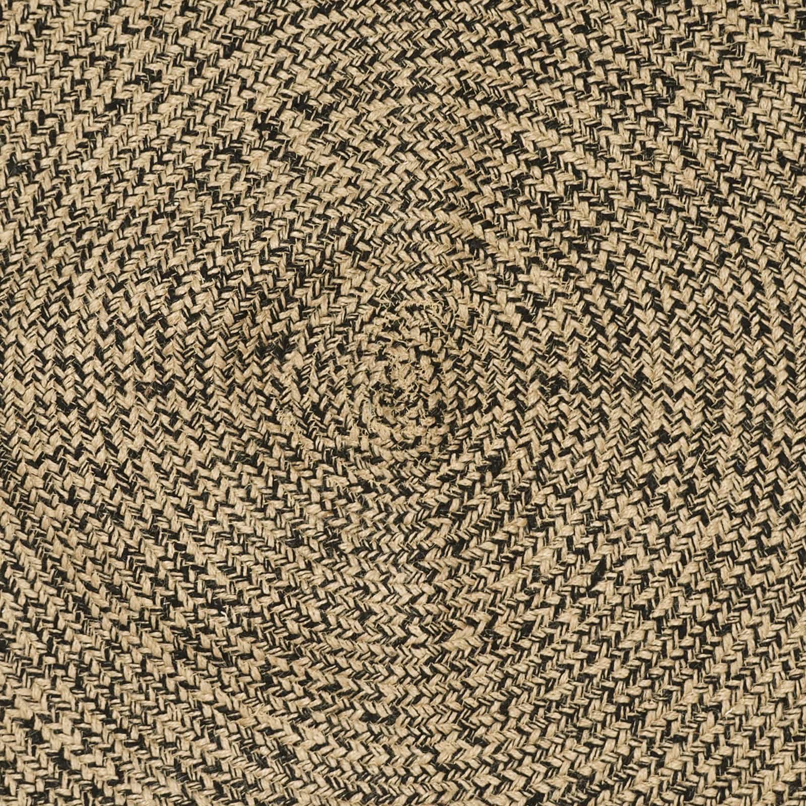 Területszőnyegek természetes és fekete 120 x 170 cm juta