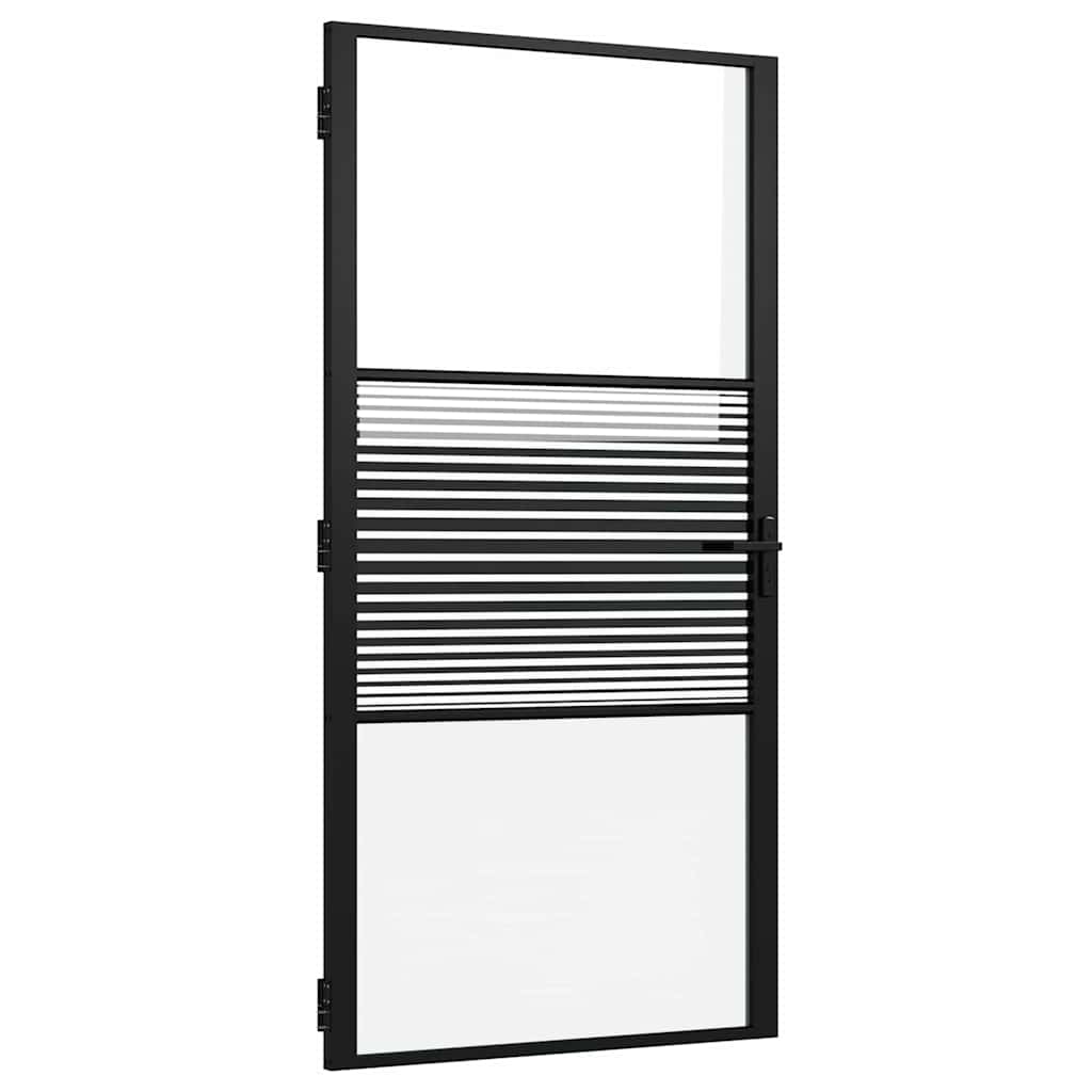 Üvegajtó csíkos fekete 102,5 x 3,5 x 201,5 cm alumínium