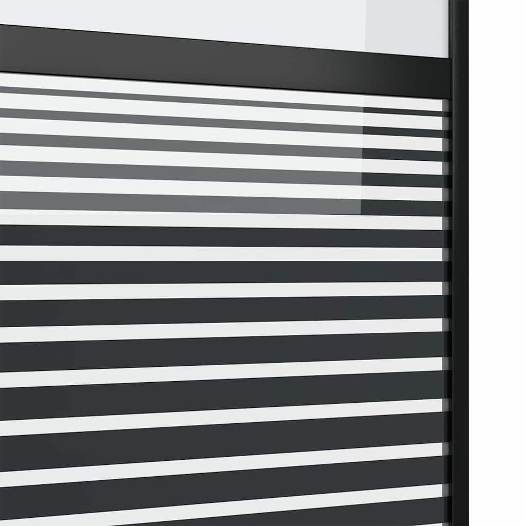 Üvegajtó csíkos fekete 90 x 2 x 205 cm alumínium