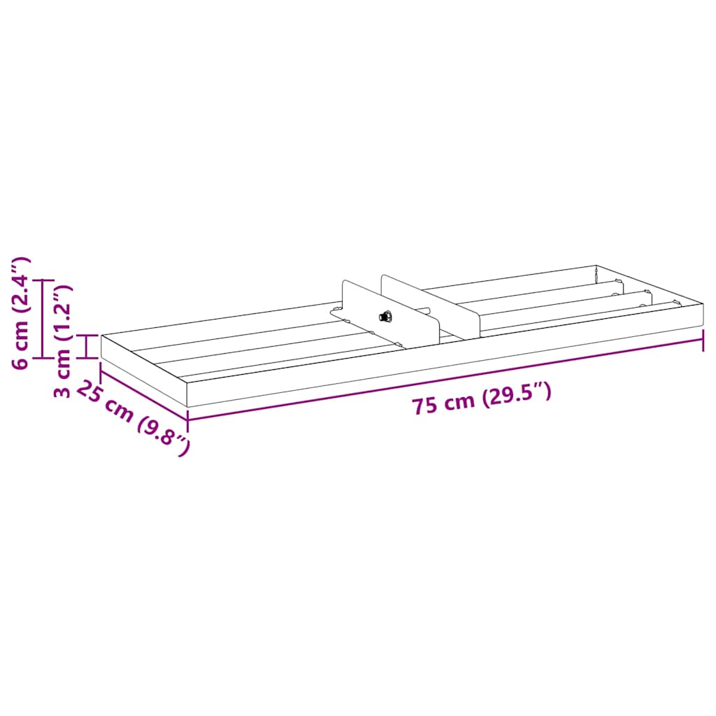 Kerti simító póthegy 75 x 25 x 6 cm