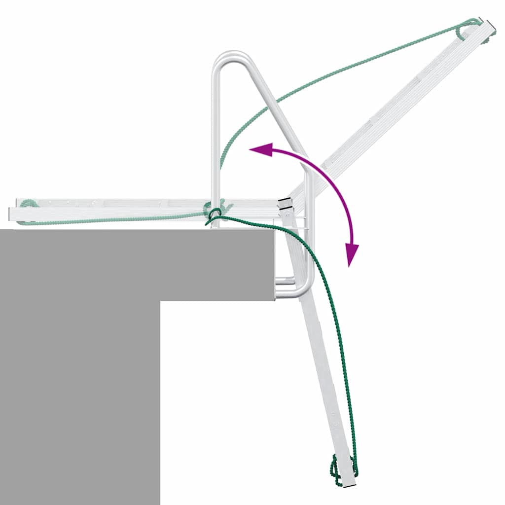 Dokklétra egyéb ezüst 58 x 77 x 166 cm alumínium