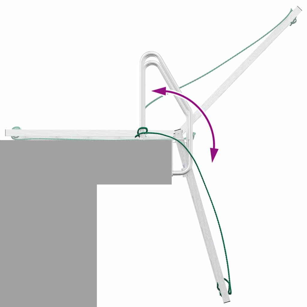 Dokklétra egyéb ezüst 58 x 77 x 191 cm alumínium