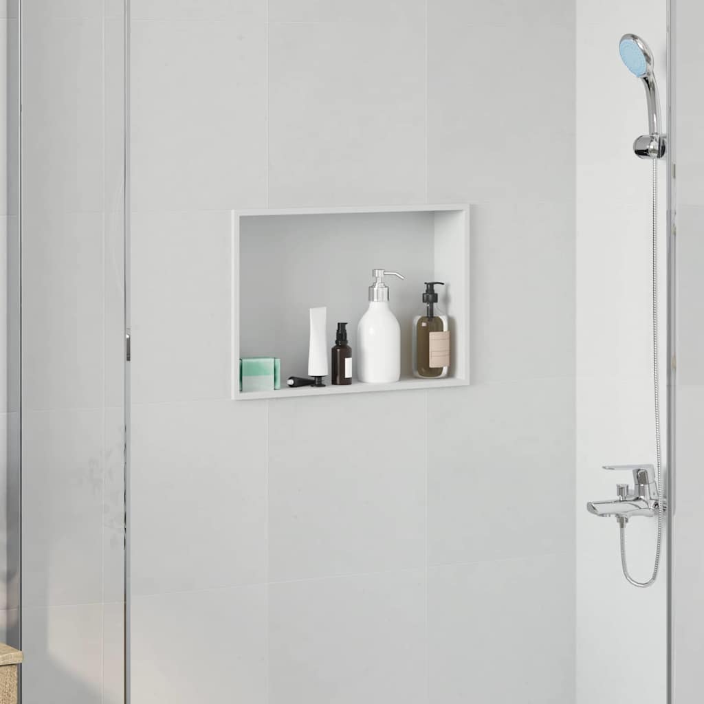Zuhany niche fehér 45 x 30 x 9.5 cm rozsdamentes acél