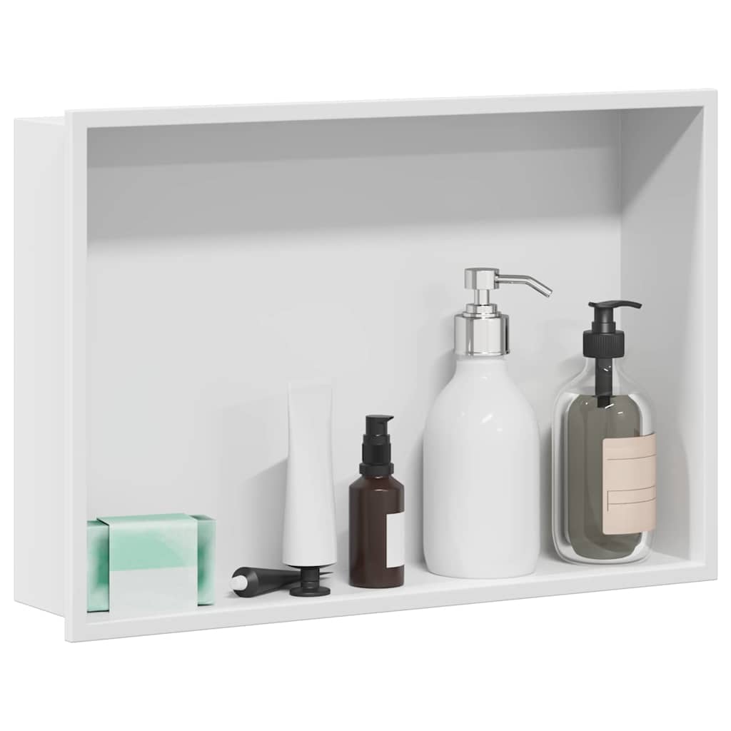 Zuhany niche fehér 45 x 30 x 9.5 cm rozsdamentes acél