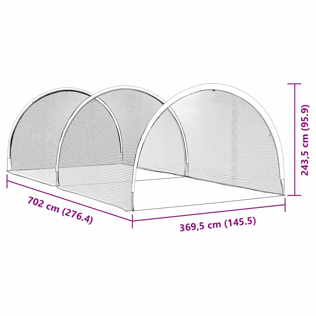 Baseball és softbol fekete 702 x 369,5 x 243,5 cm poliészter Baseball és softbol fekete 702 x 369,5 x 243,5 cm poliészter