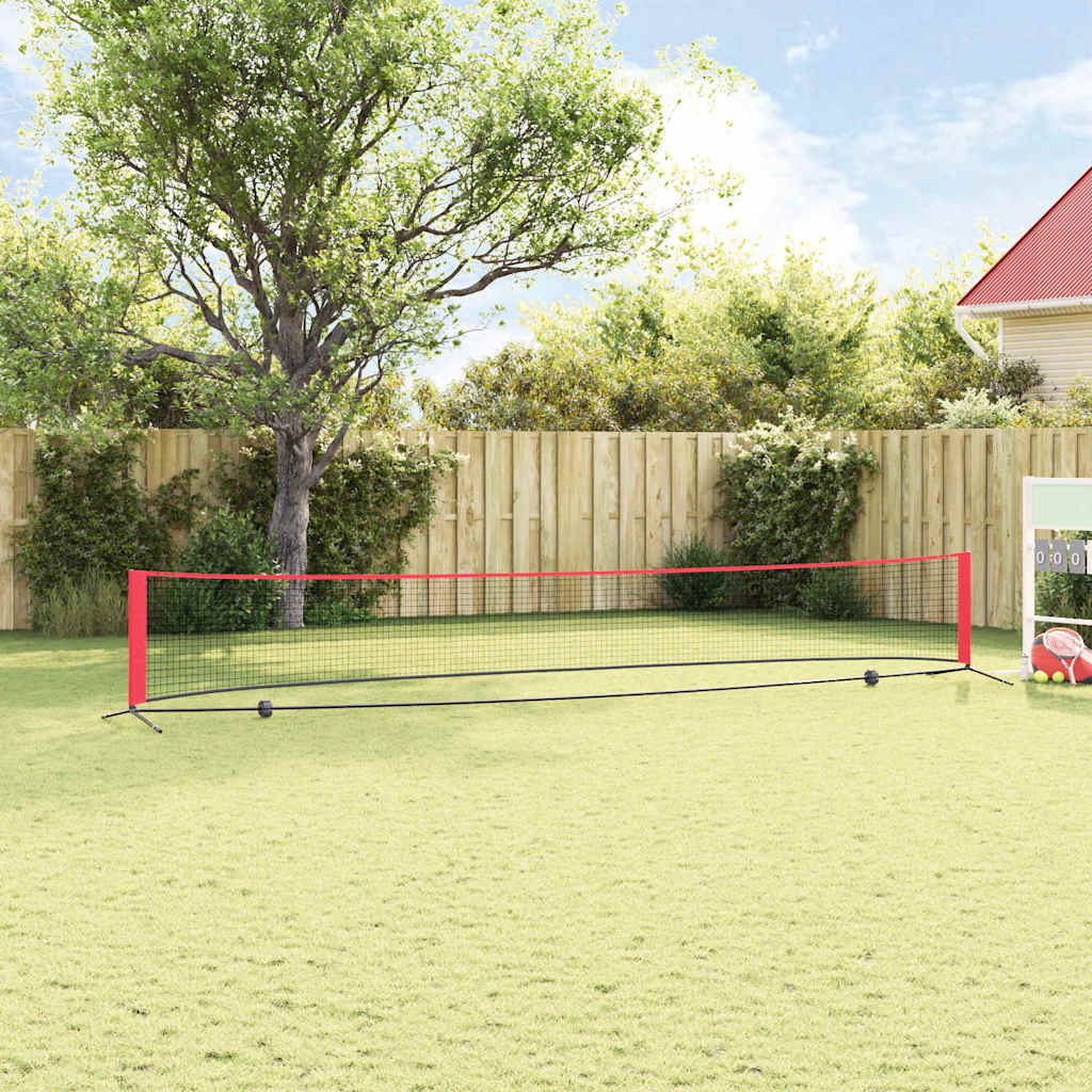 Tenisz háló fekete és piros 595 x 90.5 x 87 cm poliészter
