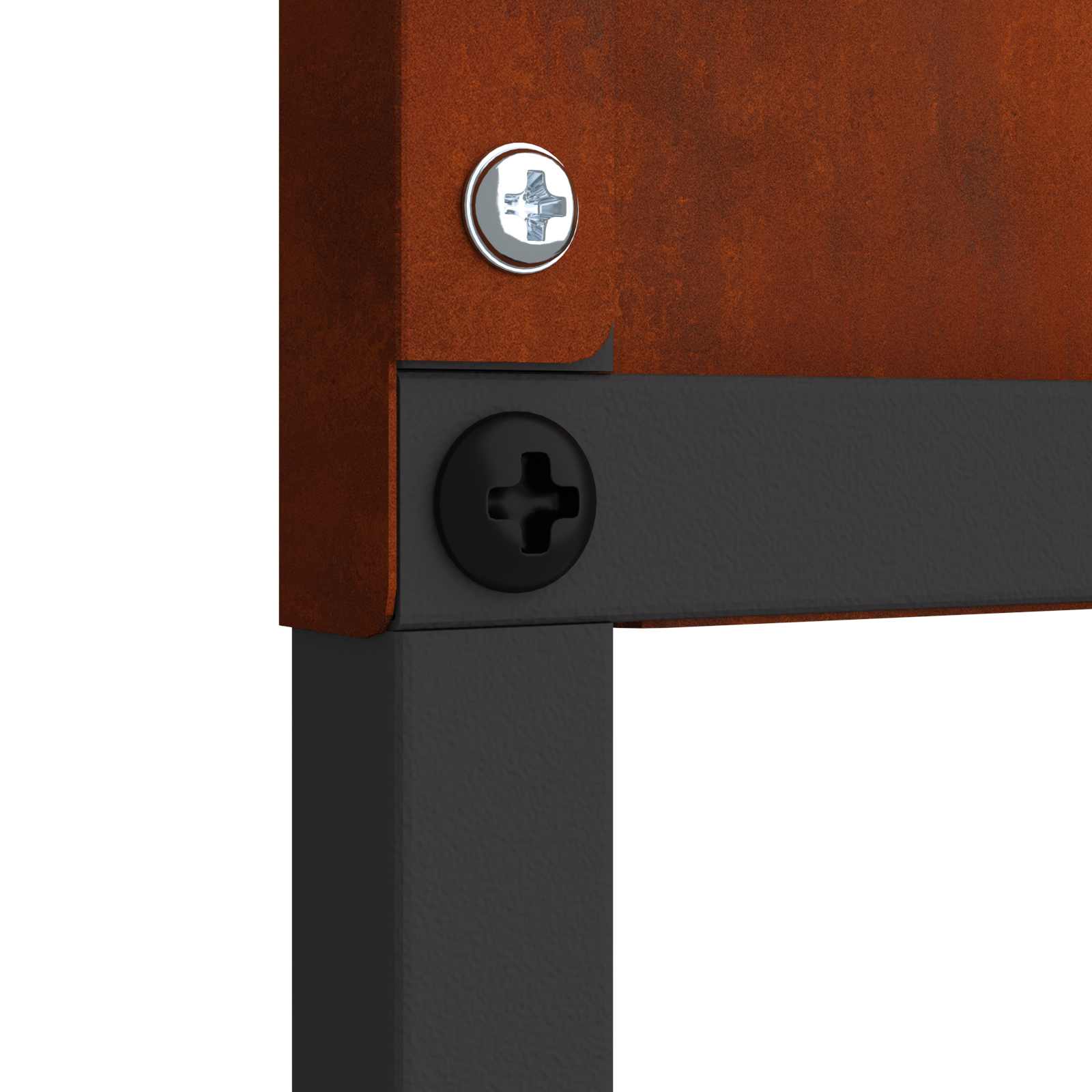 Kertvédő vászon virágos rozsdás 32 x 140 cm időjárásálló acél