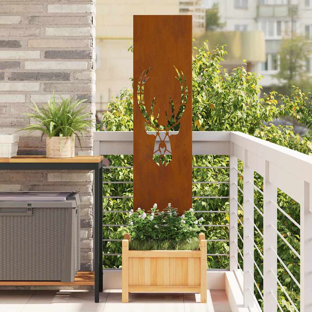 Kerti dekoratív panel rozsdás 32 x 140 cm viharvert acél