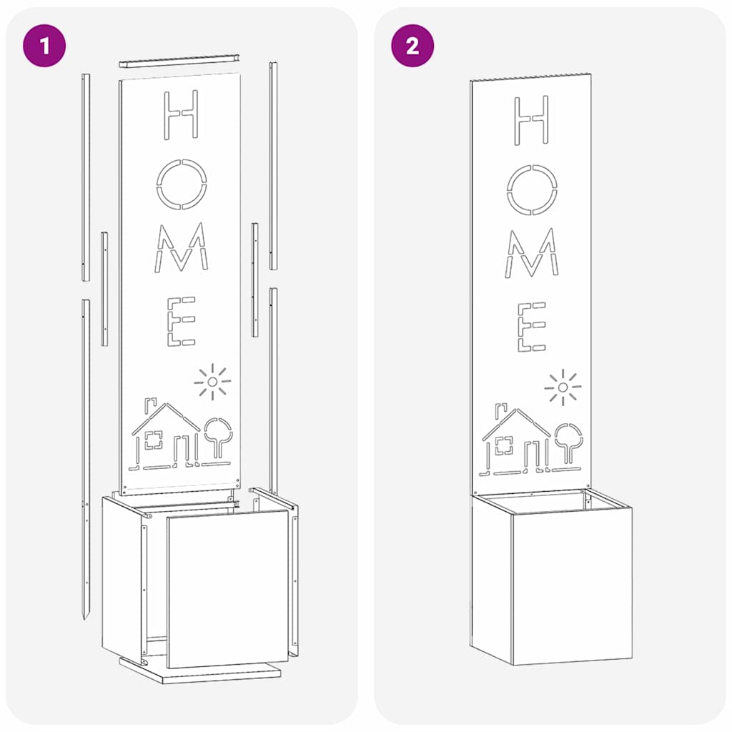 Kertvédő vászon rozsdás 32 x 140 cm időjárásálló acél