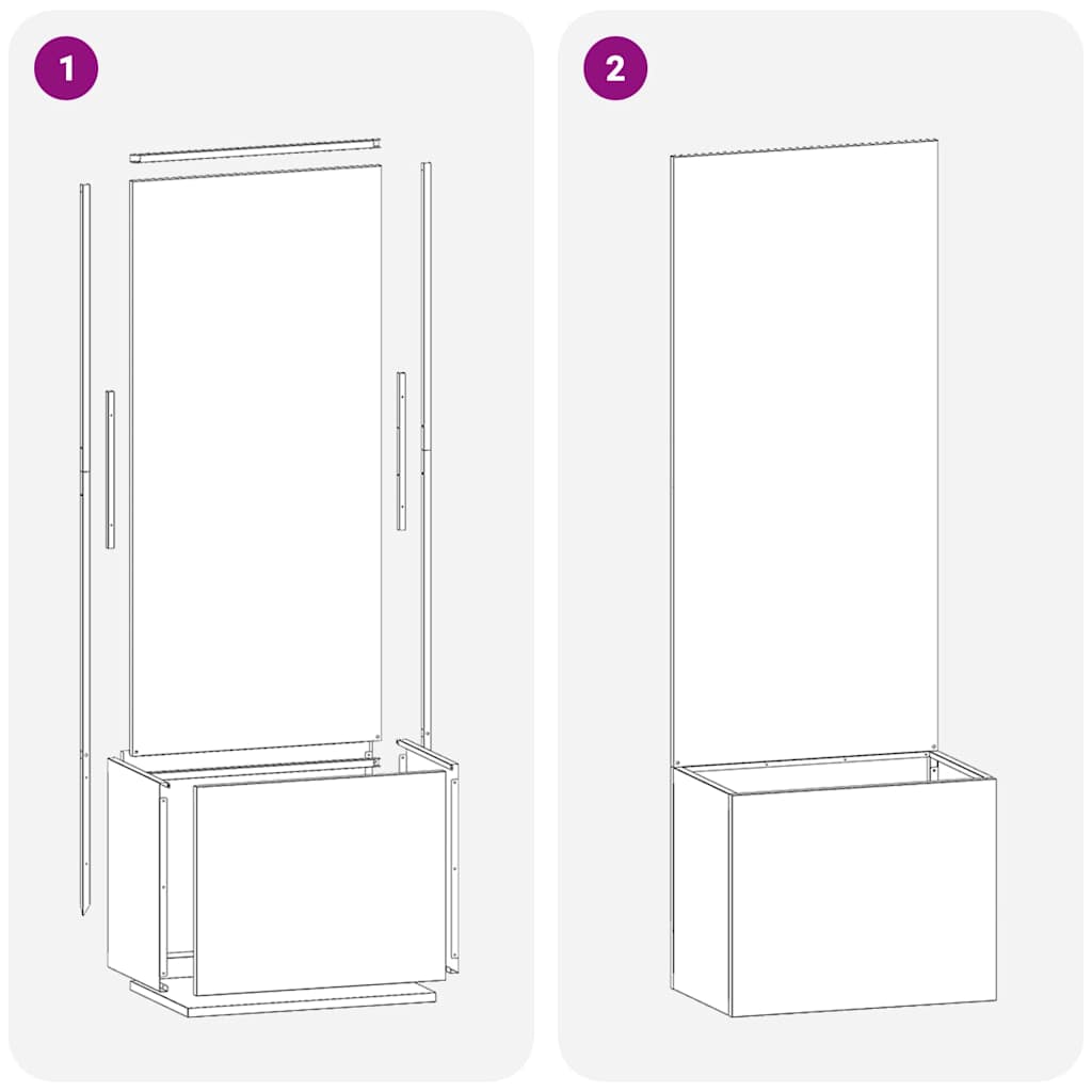 Kertvédő vászon rozsdás 50 x 140 cm időjárásálló acél