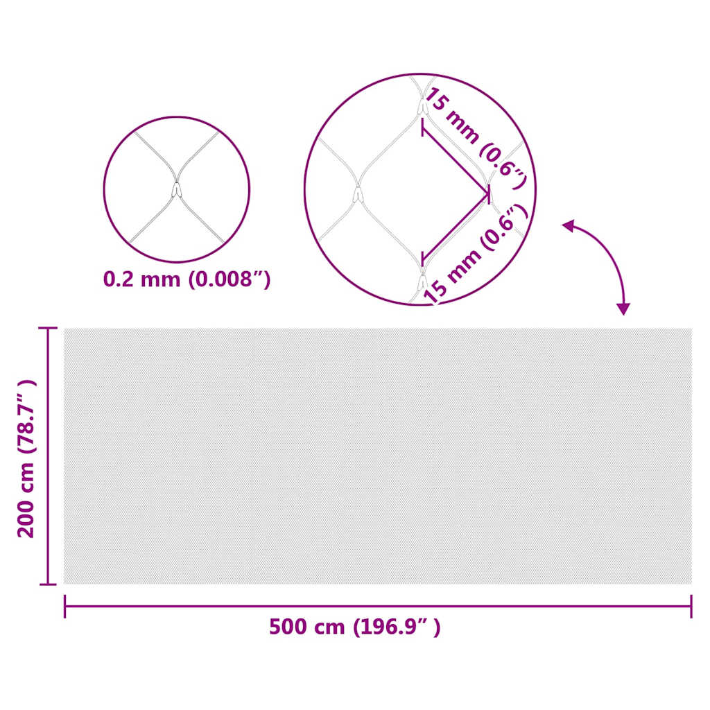 Madárvédő háló zöld 2 x 5 m hdpe