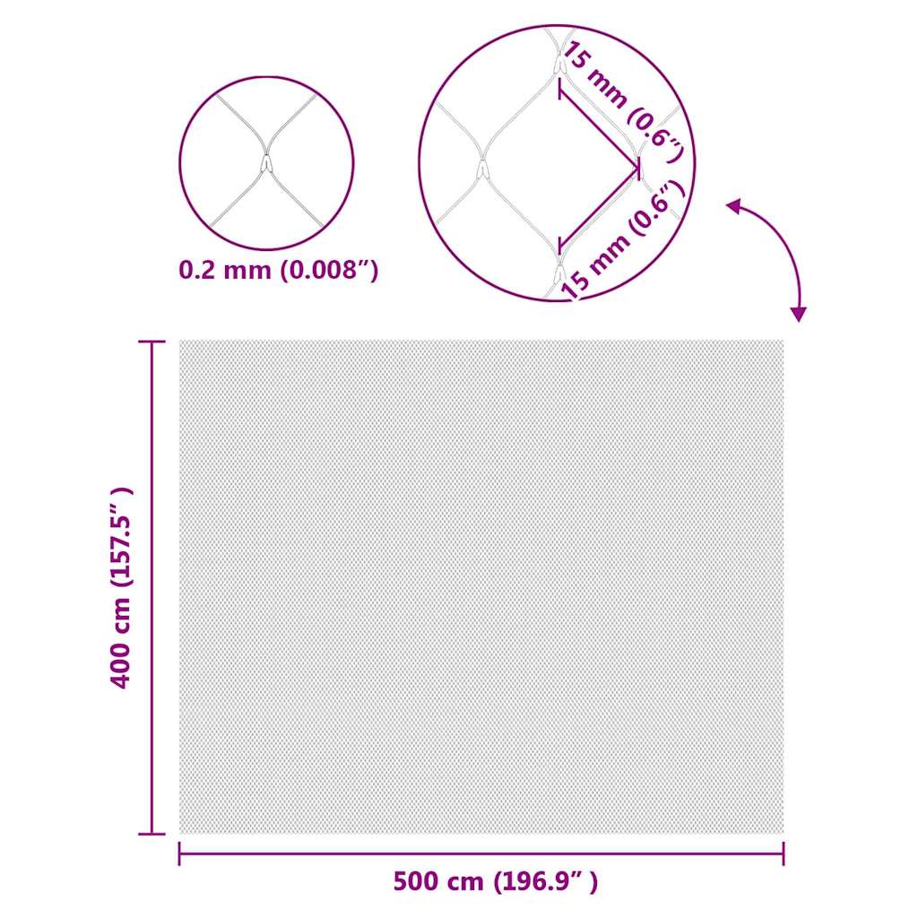 Madárvédő háló zöld 4 x 5 m hdpe