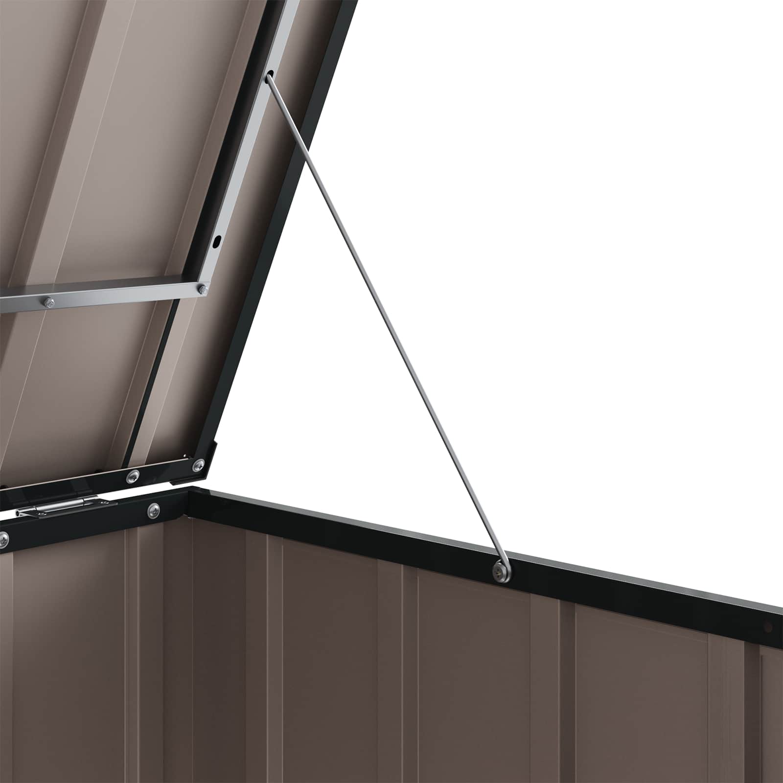 Kerti tároló doboz fekete 101,5 x 107 x 100 cm acél