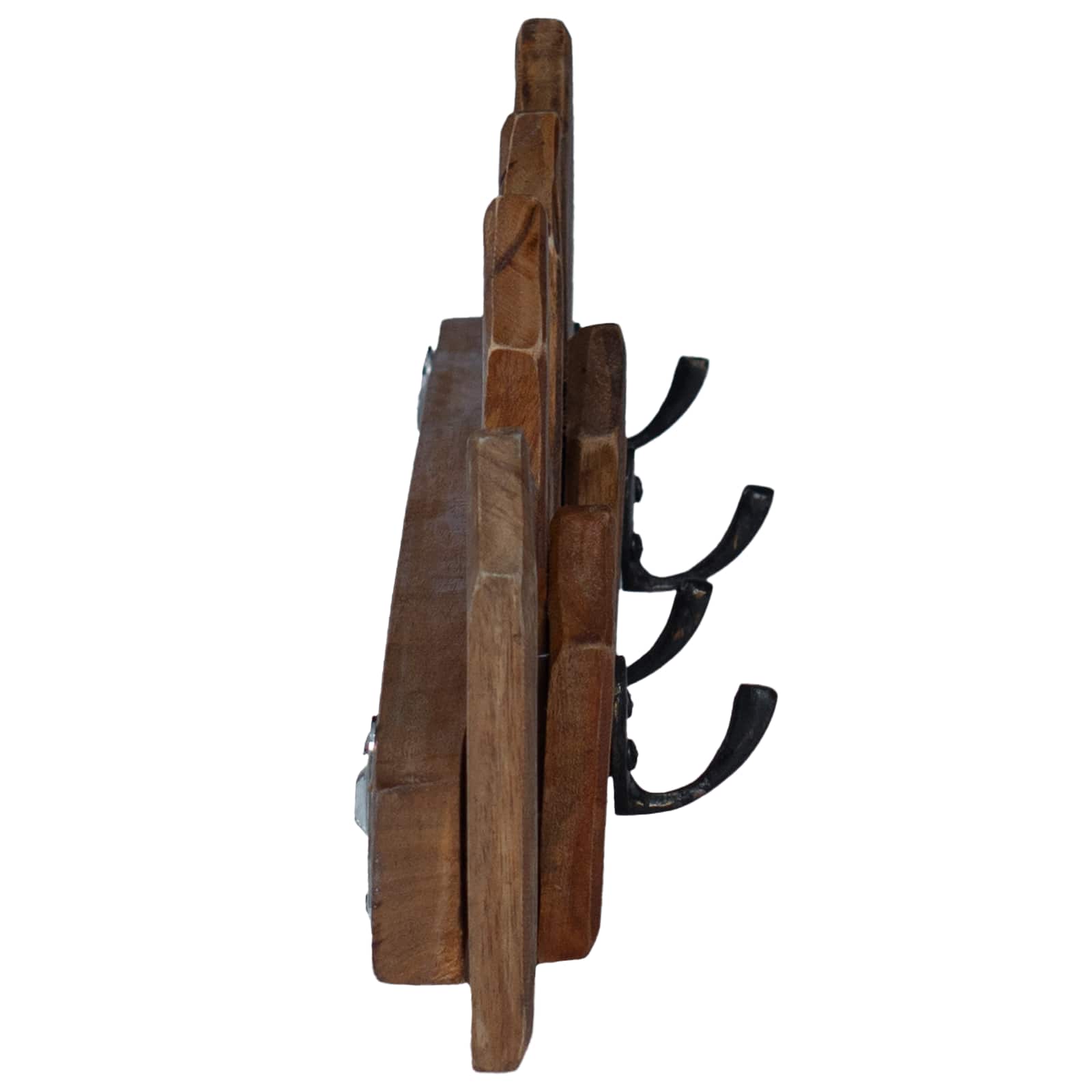 Fogas barna 48 x 8 x 15 cm tömör mahagóni fa