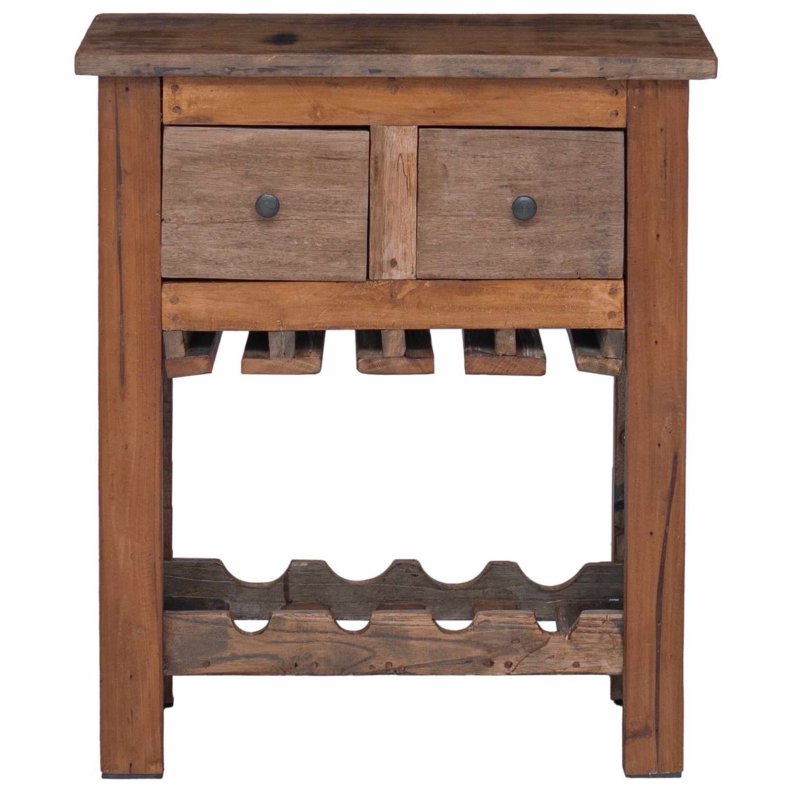 Cabinet barna 60 x 30 x 70 cm szilárd újrahasznosított fa