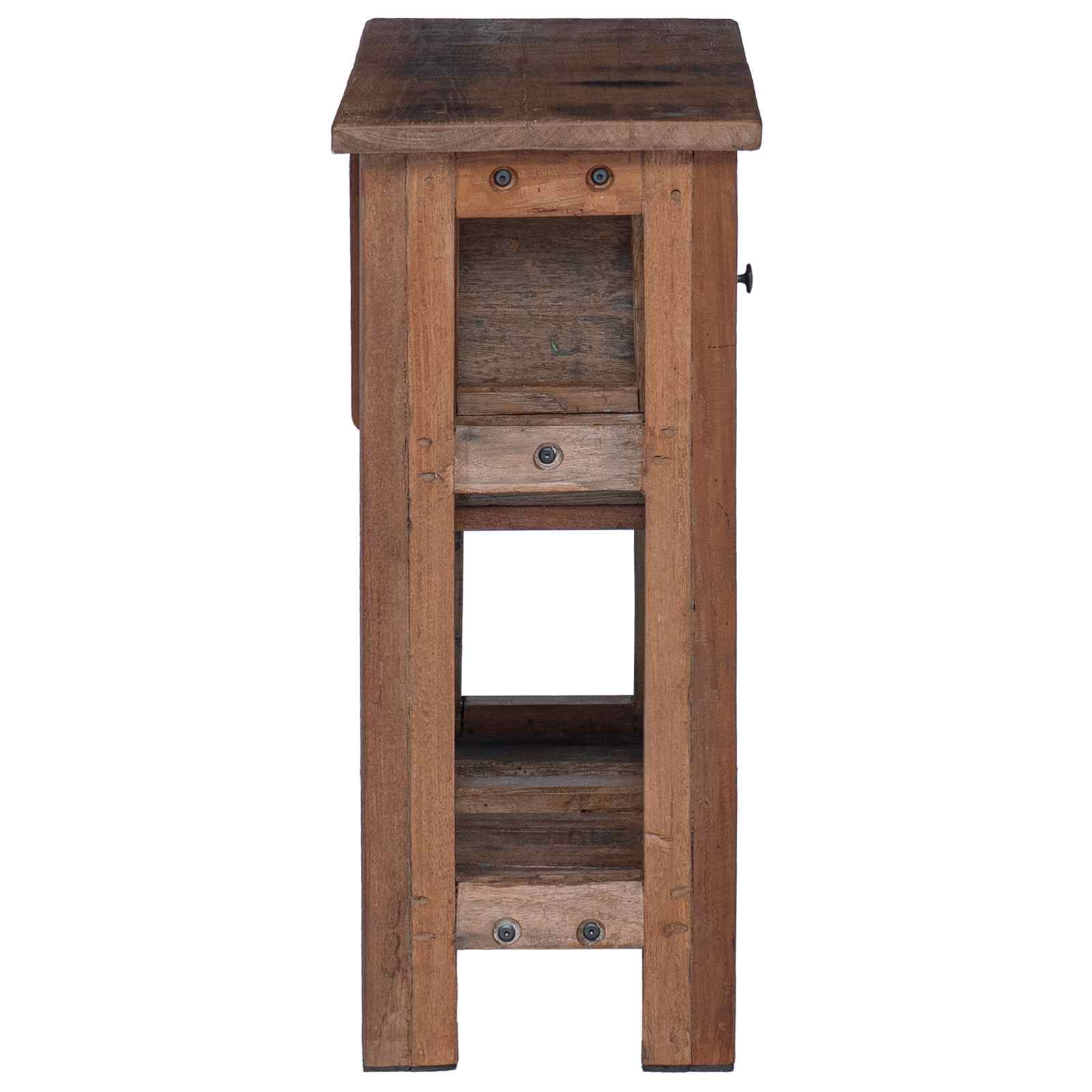 Cabinet barna 60 x 30 x 70 cm szilárd újrahasznosított fa