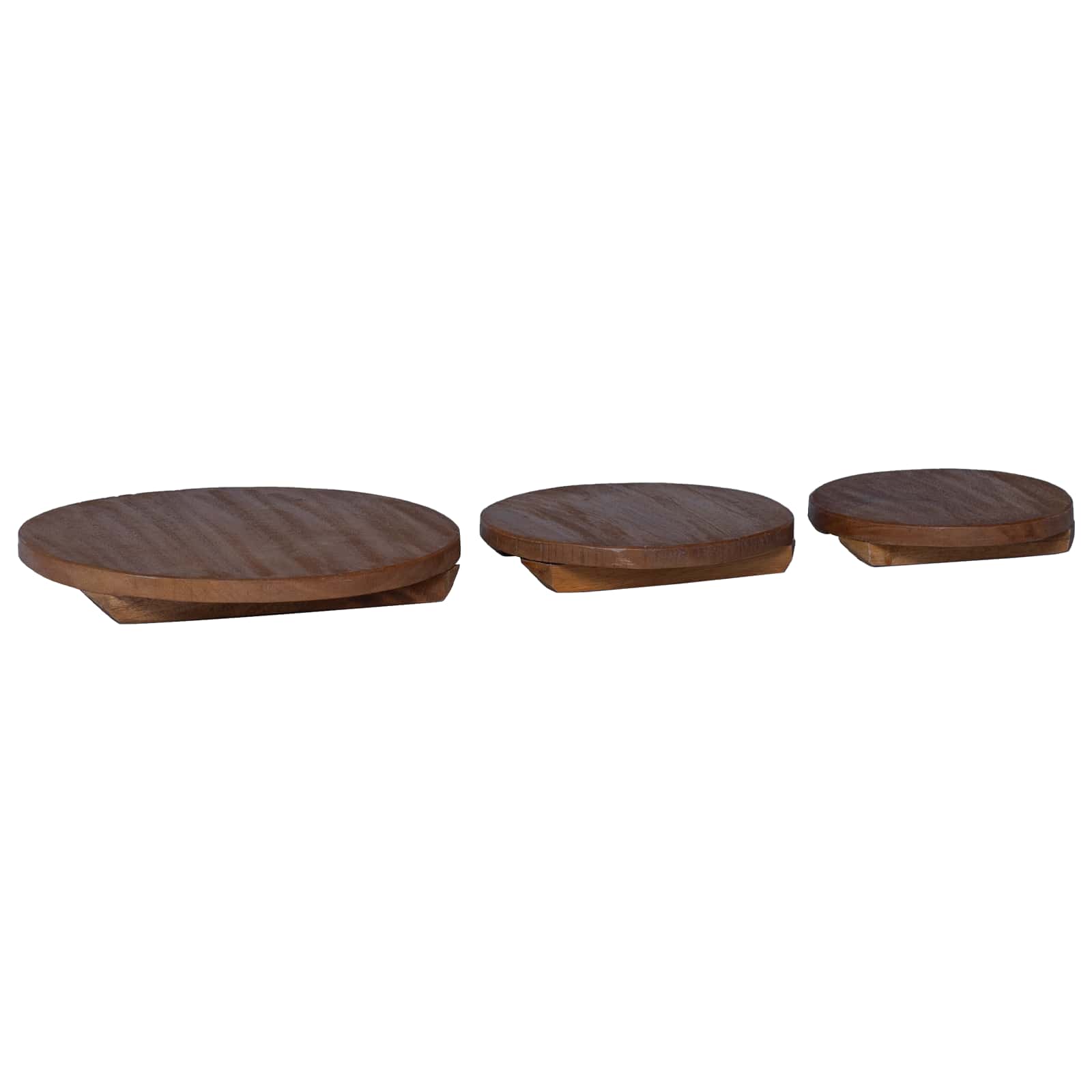 Növény ülőke 3 pcs barna mahagóni fa
