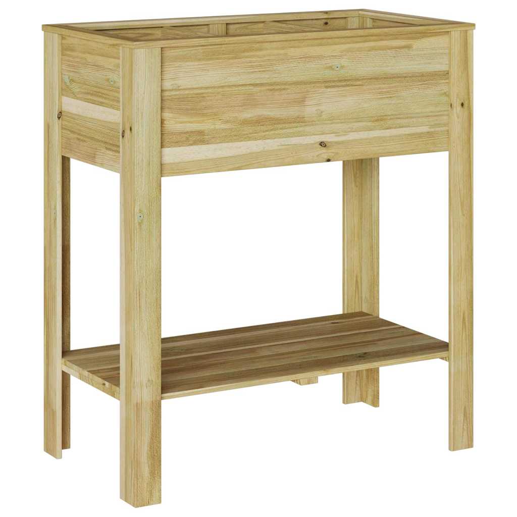 Magas virágcserép barna 85,5 x 46,5 x 96 cm impregnált fenyőfa