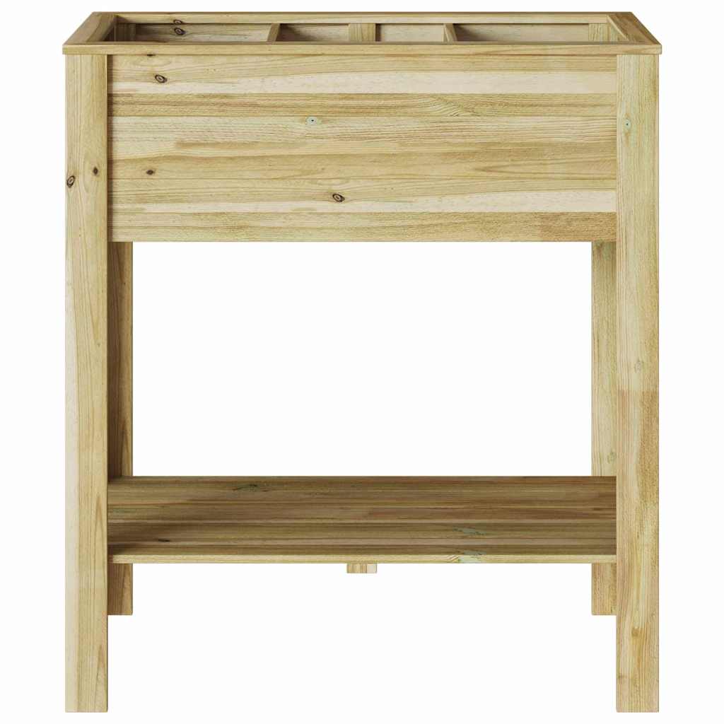 Magas virágcserép barna 85,5 x 46,5 x 96 cm impregnált fenyőfa