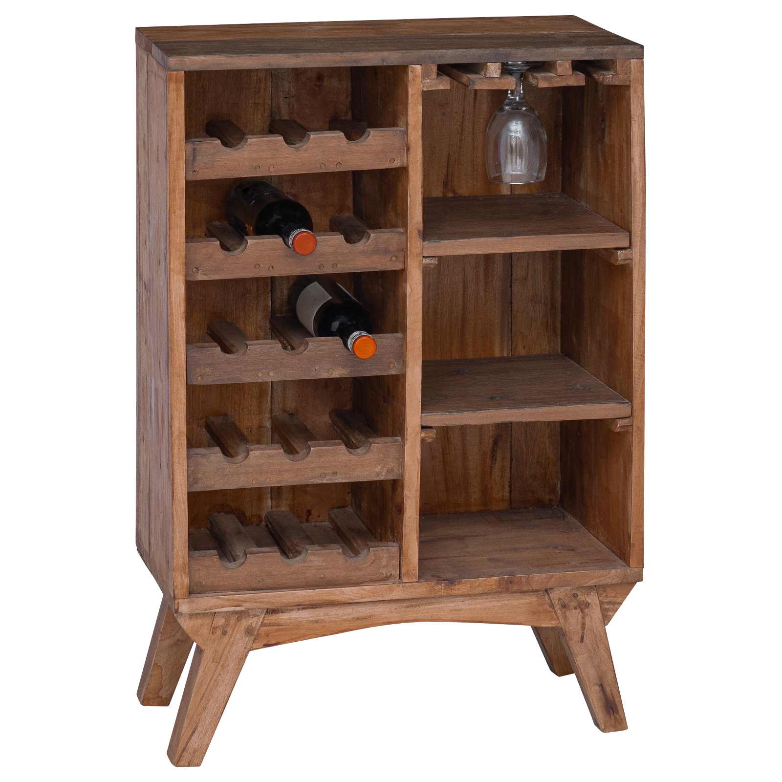 Állvány barna 60 x 30 x 90 cm szilárd újrahasznosított fa