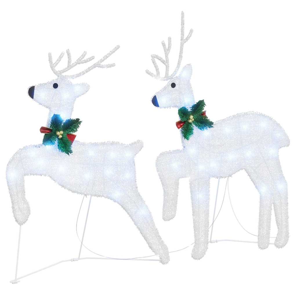Led rénszarvasok 5 pcs ezüst szövet
