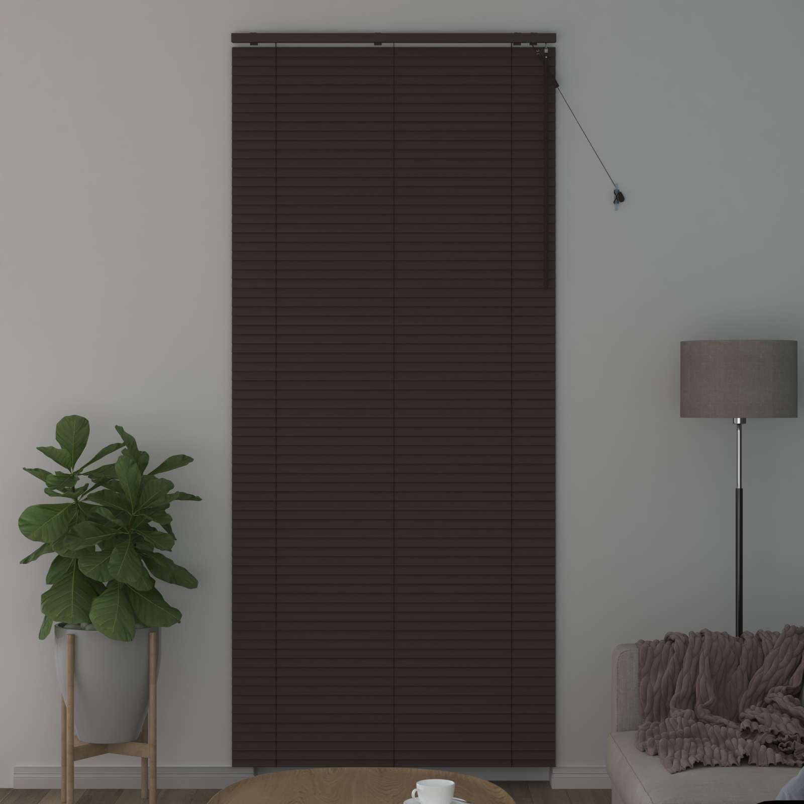 Zsaluzia sötét barna 110 x 250 cm 35 mm masszív paulownia fa
