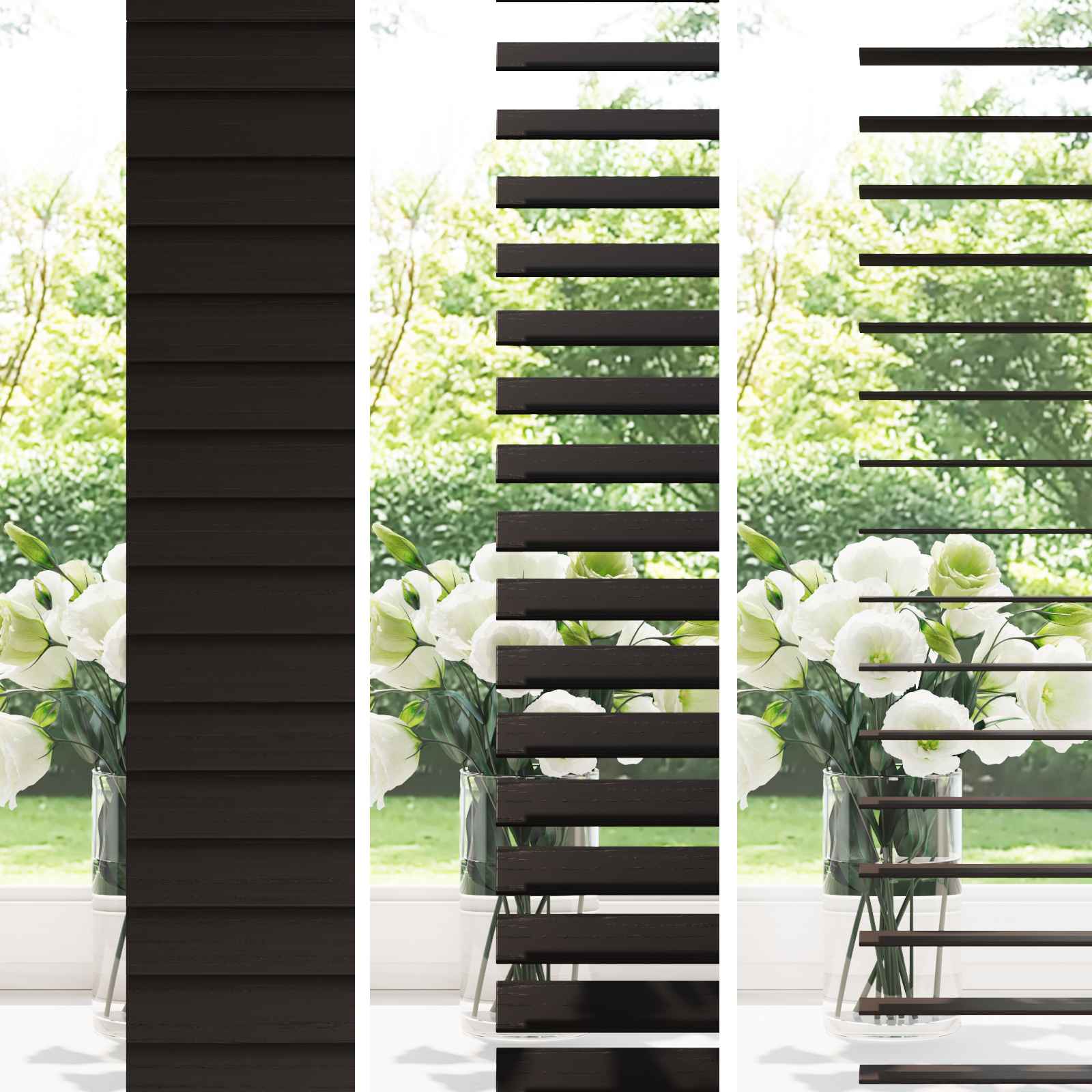 Zsaluzia sötét barna 115 x 250 cm 35 mm masszív paulownia fa