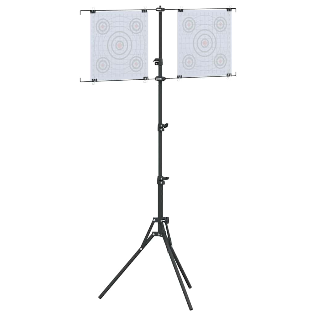 Céltábla állvány fekete és fehér 82,5 x 51 x 150 cm fém