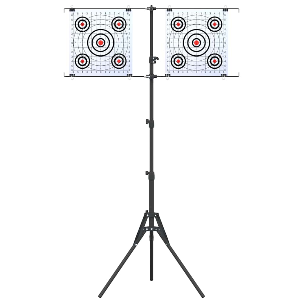 Céltábla állvány fekete és fehér 82,5 x 51 x 150 cm fém