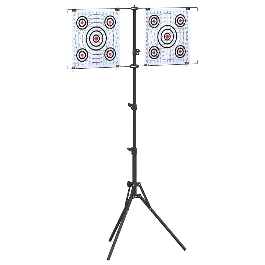 Céltábla állvány fekete és fehér 82,5 x 51 x 150 cm fém