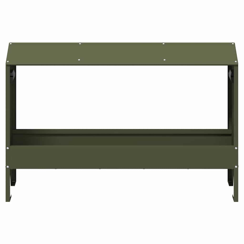 Csirke etető tál olajzöld 81 x 32 x 53,5 cm
