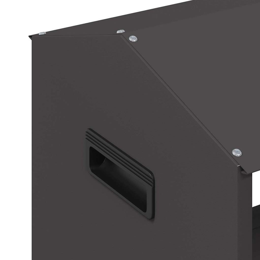 Állattenyésztési takarmányzó fekete 79 x 35 x 62 cm