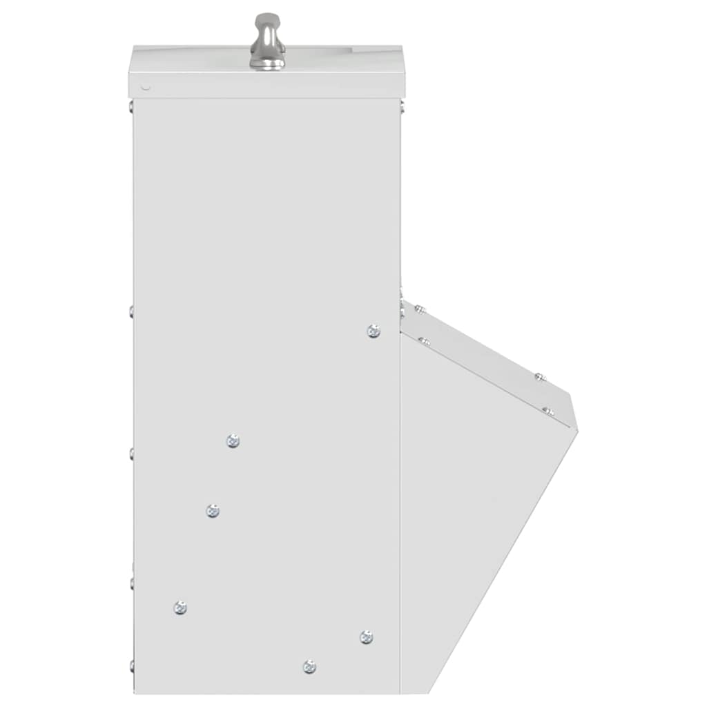 Csirke etető ezüst 20 x 25 x 35 cm horganyzott acél