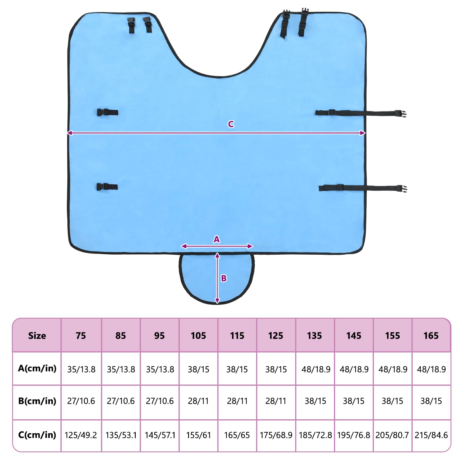 Ló takaró teljes aqua 115 cm poliészter
