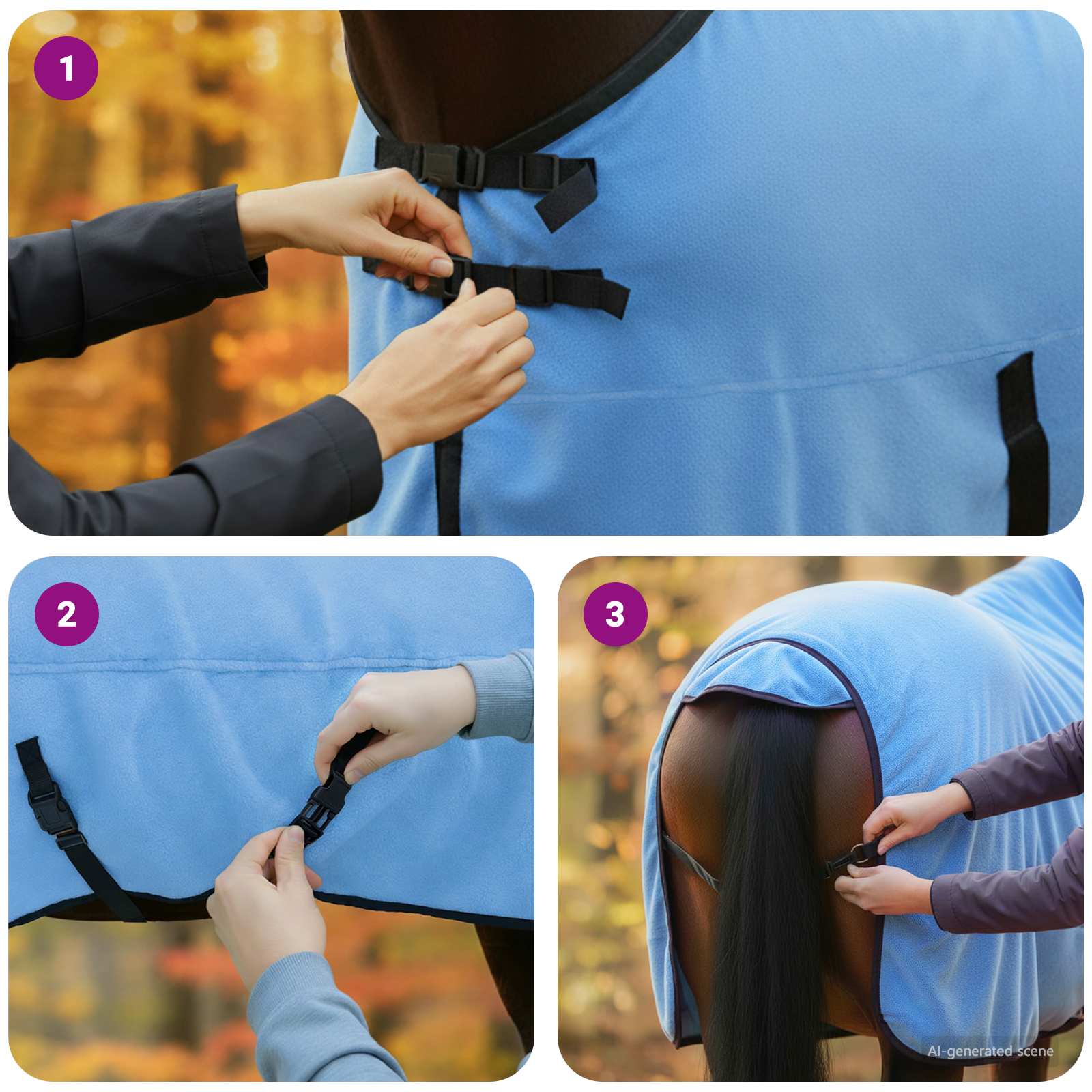 Ló takaró teljes aqua 155 cm poliészter