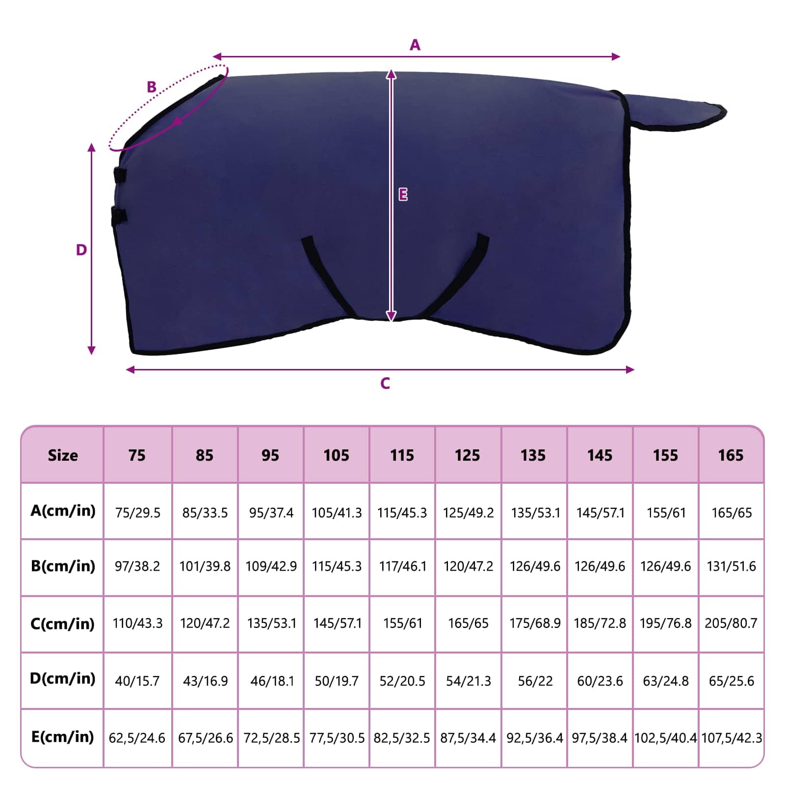Ló takaró sötétkék poliészter