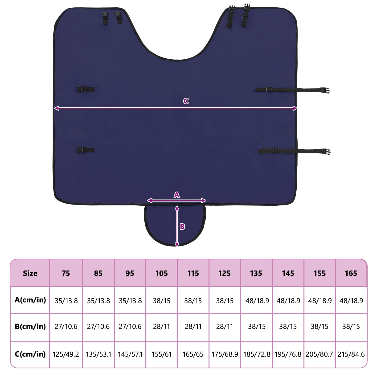 Ló takaró sötétkék poliészter