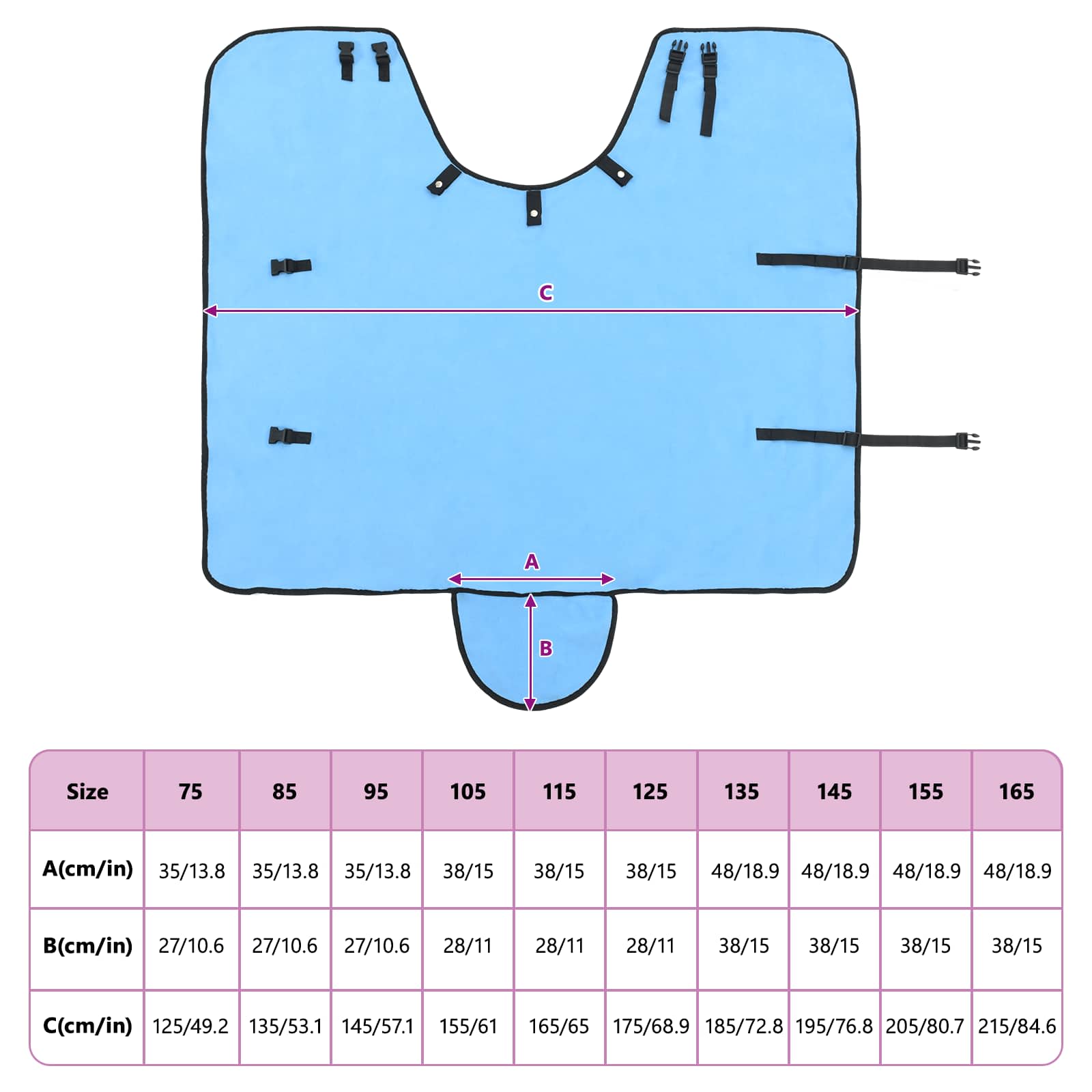 Ló takaró teljes aqua 115 cm poliészter