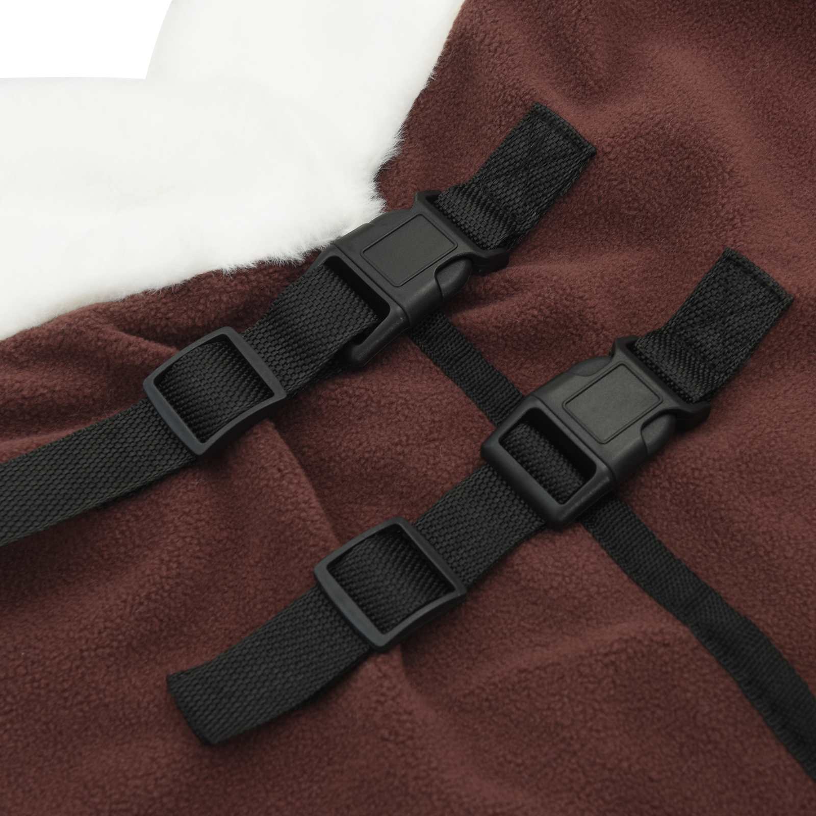 Ló takaró teljes sötét barna 165 cm polár fleece