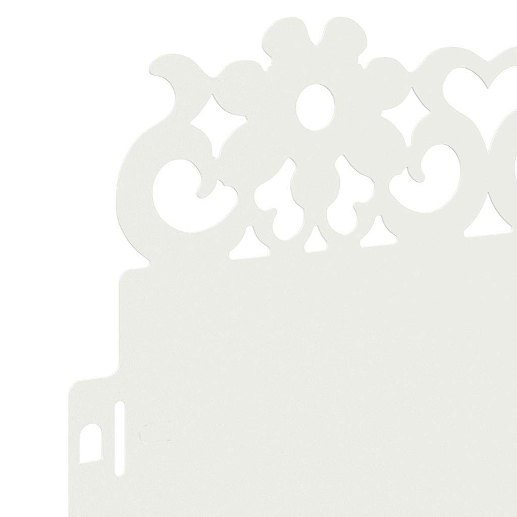 Gyepszegélyek 30 pcs fehér 103 x 0,05 x 22 cm acél