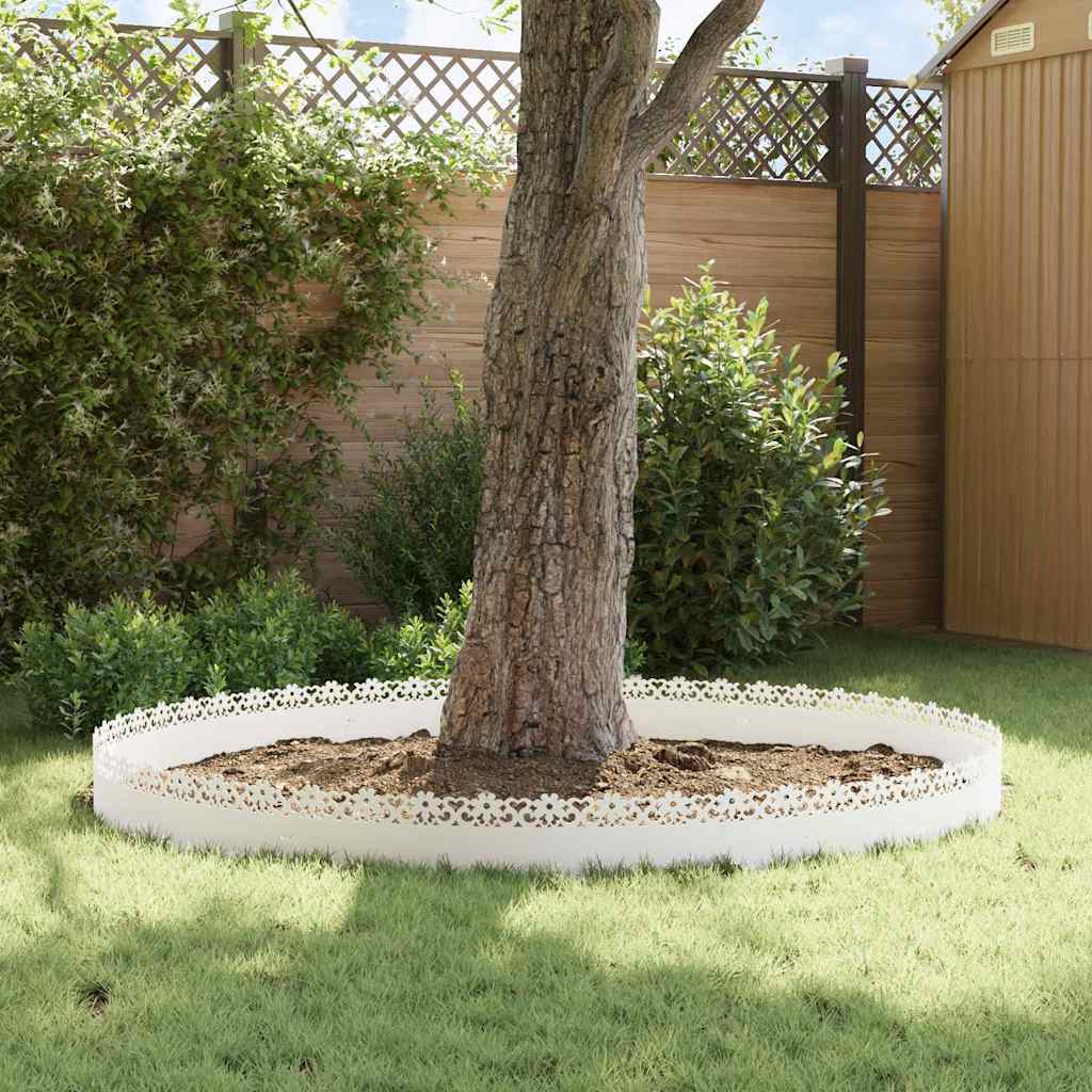 Gyepszegélyek 30 pcs fehér 103 x 0,05 x 22 cm acél