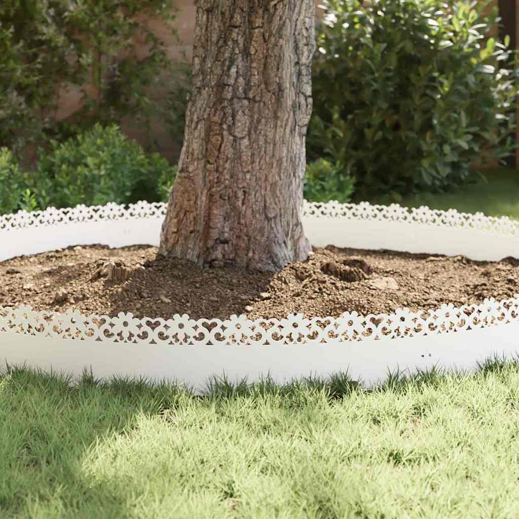 Gyepszegélyek 30 pcs fehér 103 x 0,05 x 22 cm acél