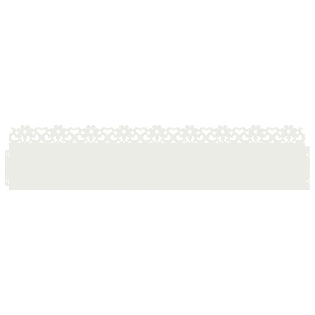 Gyepszegélyek 30 pcs fehér 103 x 0,05 x 22 cm acél