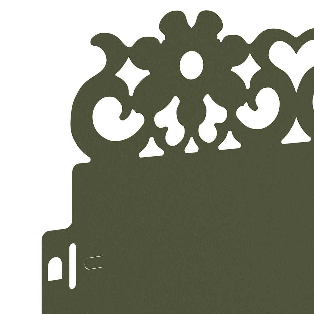 Gyepszegélyek 20 pcs olajzöld 103 x 0,05 x 22 cm acél