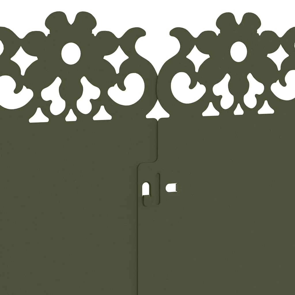 Gyepszegélyek 20 pcs olajzöld 103 x 0,05 x 22 cm acél