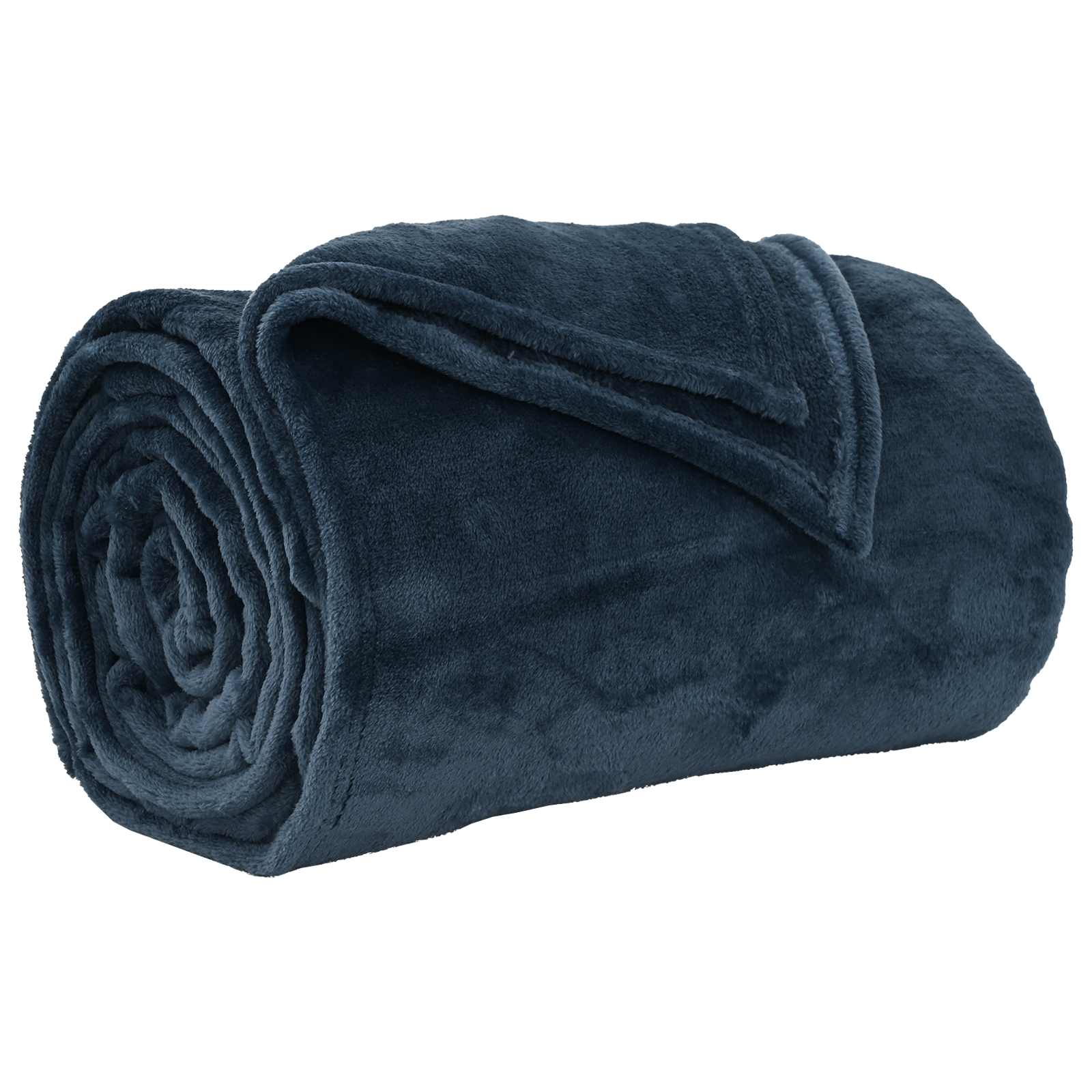 Takarók 6 pcs sötétkék 220 x 240 cm gyapjú