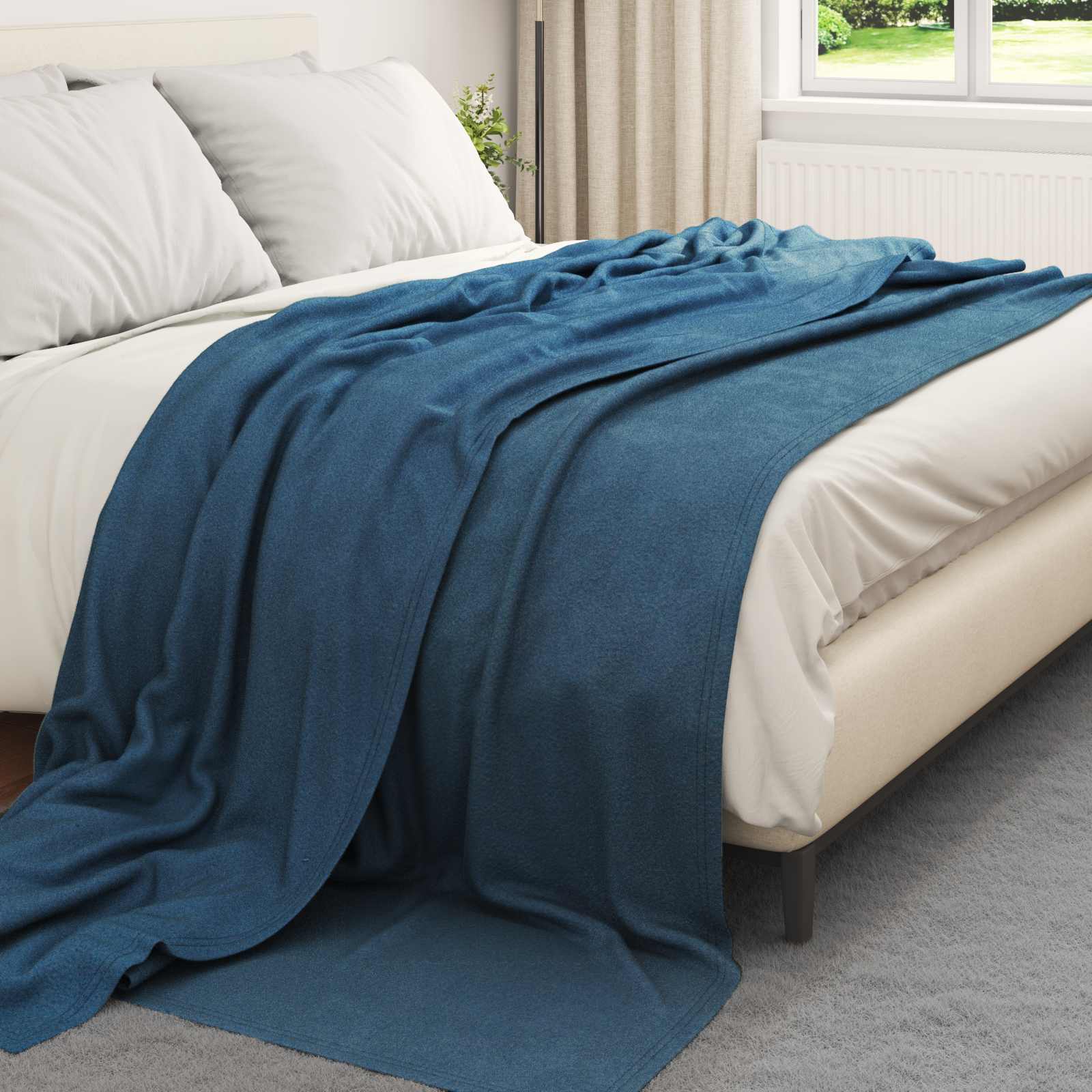 Takarók 24 pcs sötétkék 270 x 240 cm gyapjú