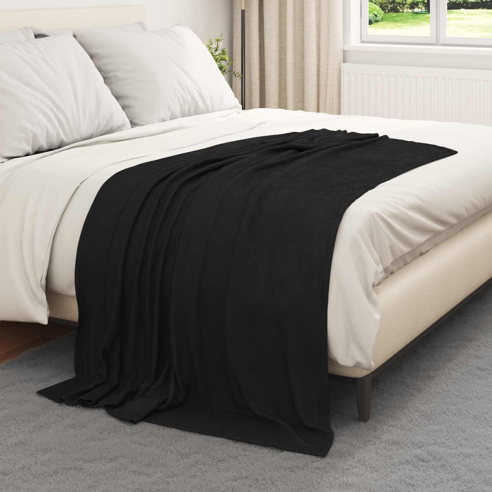 Takarók 24 pcs fekete 170 x 130 cm gyapjú